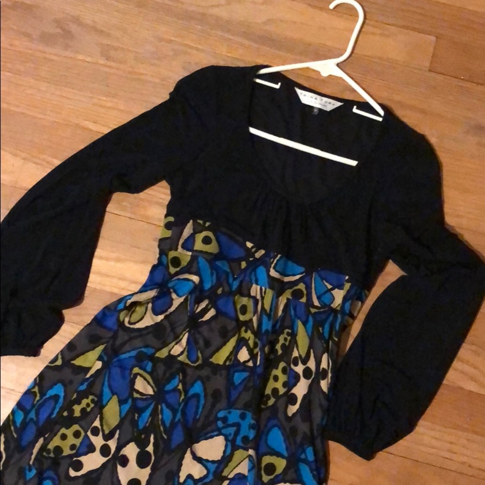 Trina Turk silk Jersey butterfly dress